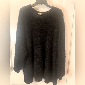 Eyelash Chenille black sweater 5X (says 2X)